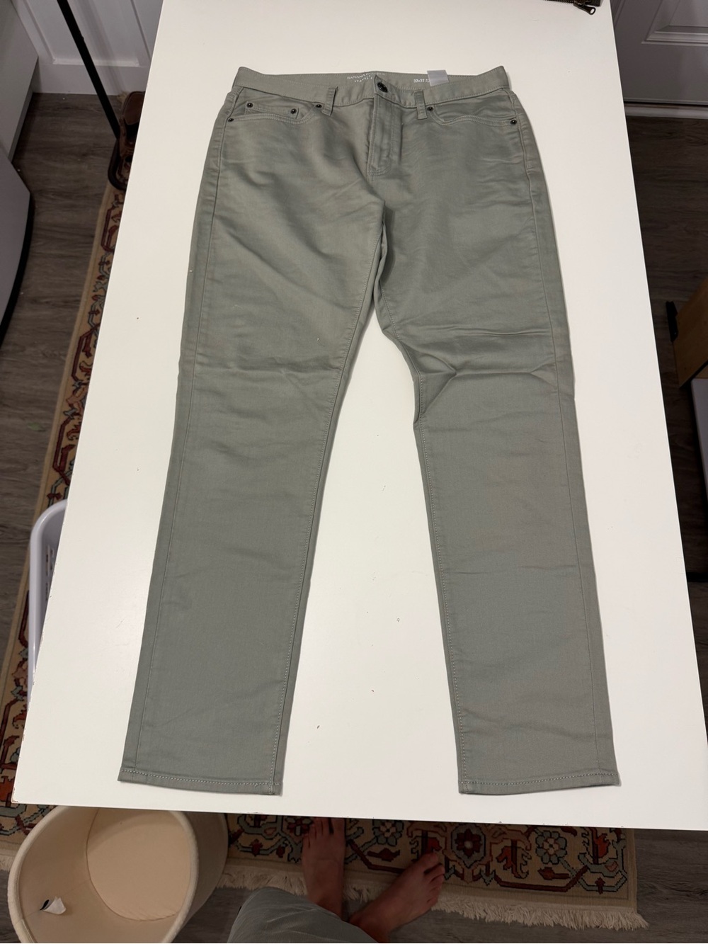 Banana Republic Travel Jeans in Sage Green